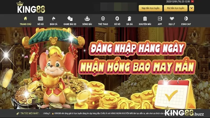 Trang chủ của nhà cái King88